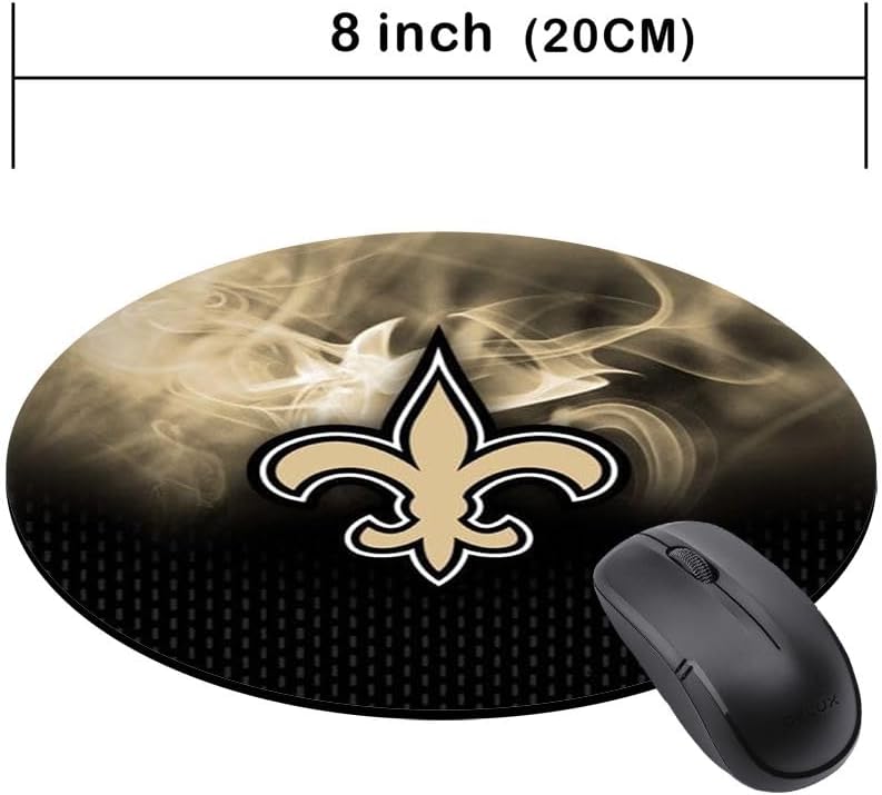 ZYJTEK Sports Round Mouse Pad,Purple Design Non-Slip Rubber Base Mousepad for Computers Laptop Desk,Gaming Mouse Mat for Football Fans - Image 4
